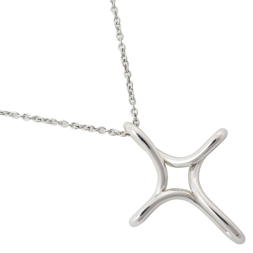 Tiffany Co Infinity Cross Necklace Elsa Peretti Sterling Silver